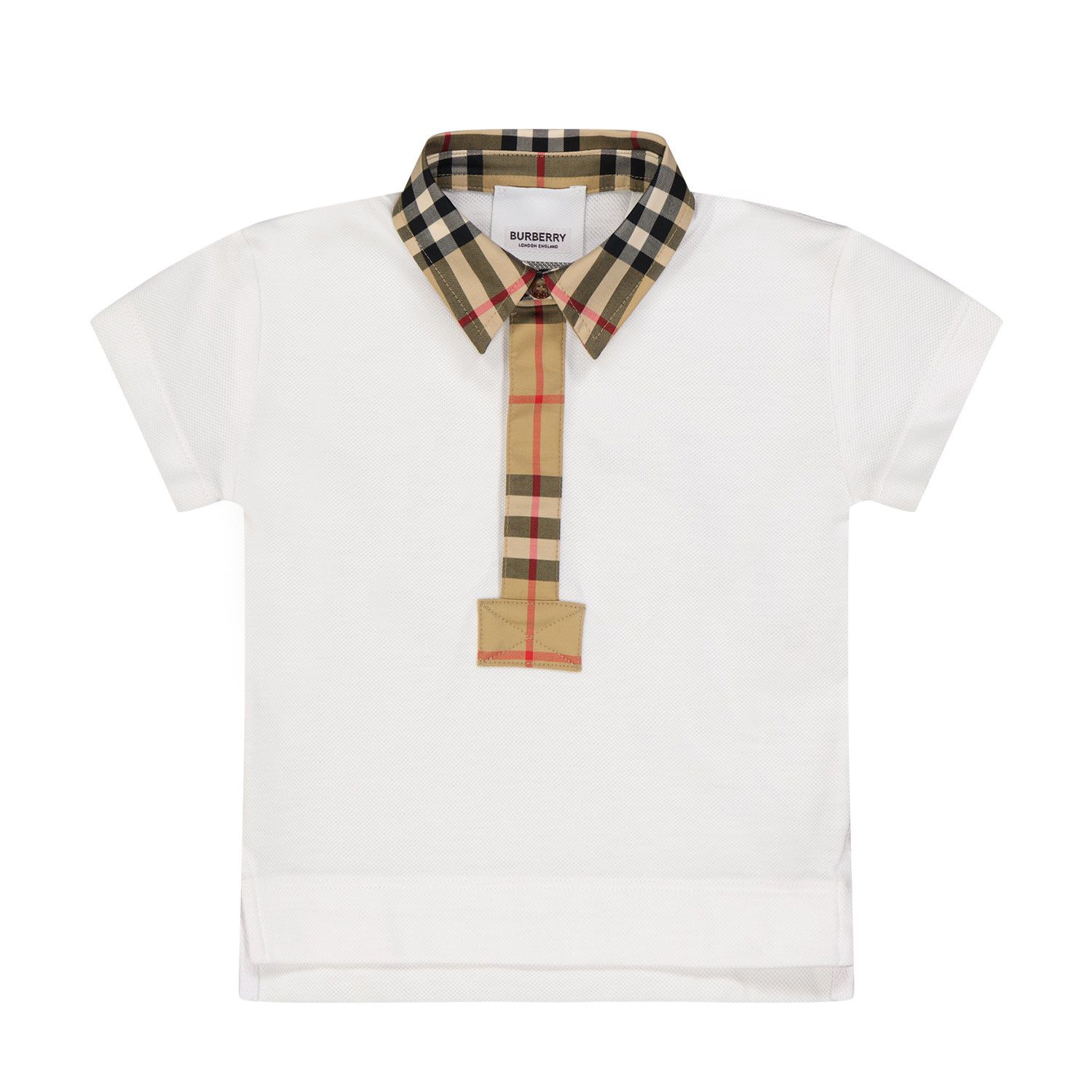 Picture of Burberry 8054189 baby poloshirt white