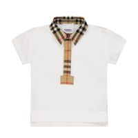 Picture of Burberry 8054189 baby poloshirt white