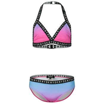 DKNY D37094 kids swimwear fluoro pink Picture of DKNY D37094 kids swimwear fluoro pink