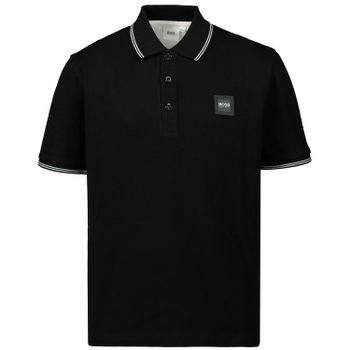 Boss J25E90 kinder polo zwart Afbeelding van Boss J25E90 kinder polo zwart