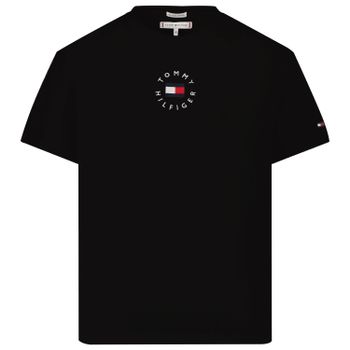 Tommy Hilfiger KS0KS00240 kinder t-shirt zwart Afbeelding van Tommy Hilfiger KS0KS00240 kinder t-shirt zwart