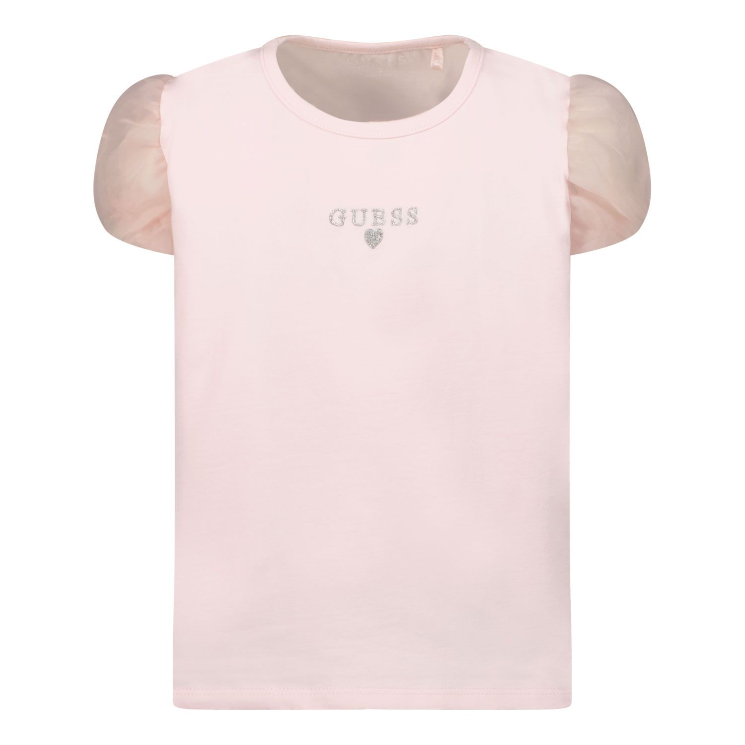Picture of Guess K2RI24 K6YW1 kids t-shirt light pink