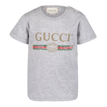 Gucci 504121 baby t-shirt licht grijs Afbeelding van Gucci 504121 baby t-shirt licht grijs