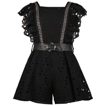 MonnaLisa 417202 kinder jumpsuit zwart Afbeelding van MonnaLisa 417202 kinder jumpsuit zwart