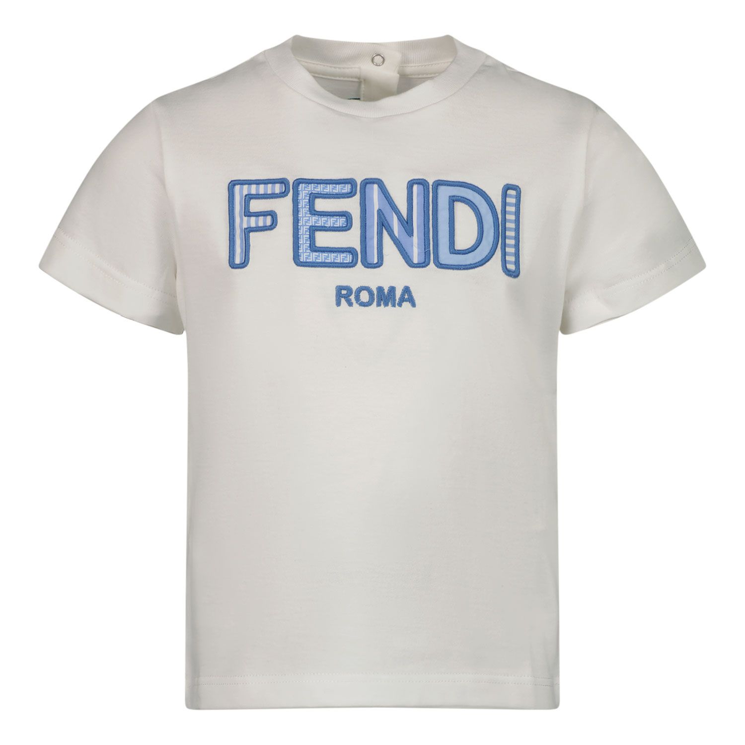 Afbeelding van Fendi BUI037 7AJ baby t-shirt blauw/wit