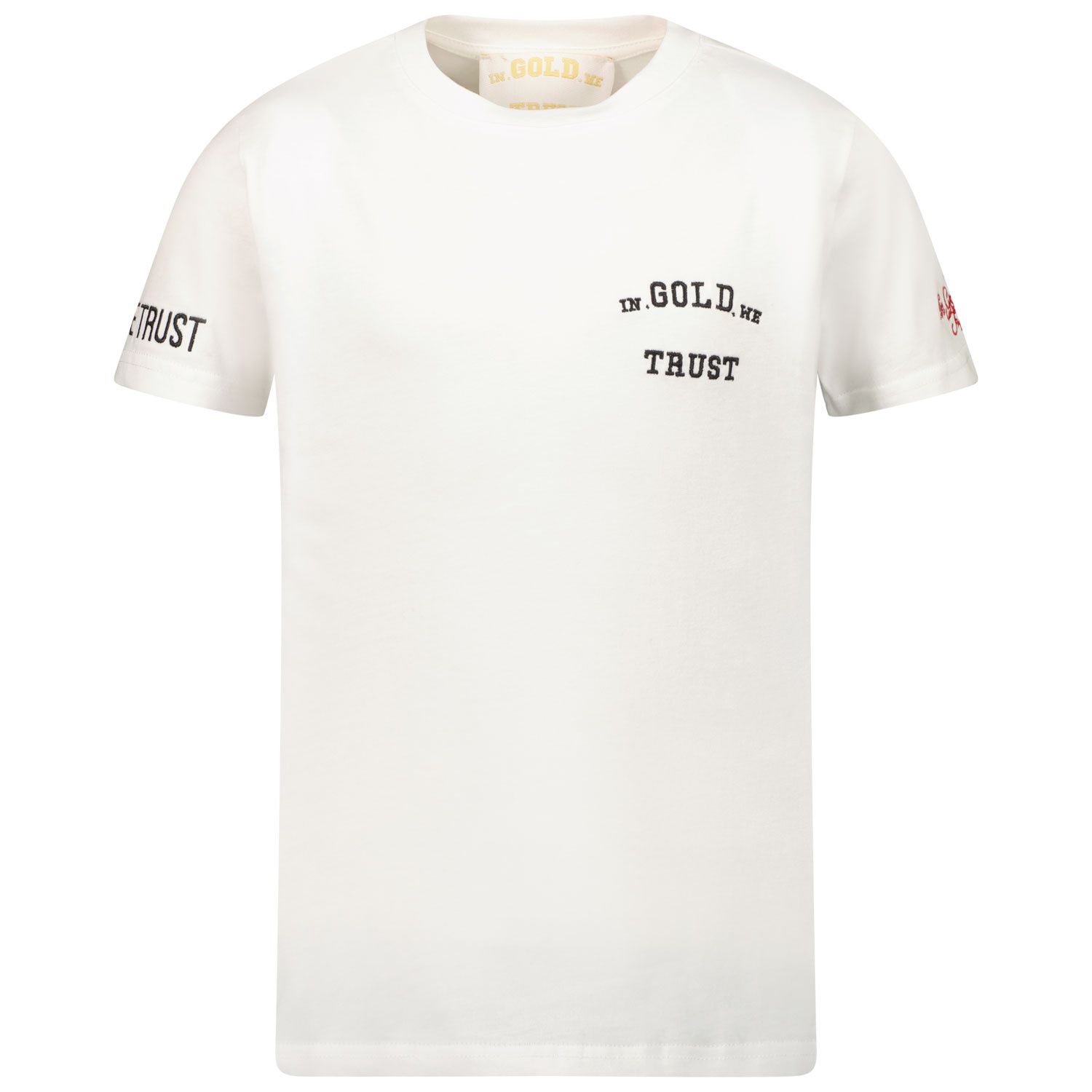 Afbeelding van in Gold We Trust IGWTTKT004 kinder t-shirt wit