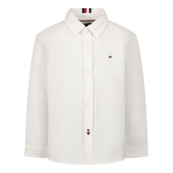 Tommy Hilfiger KB0KB06332B baby blouse wit Afbeelding van Tommy Hilfiger KB0KB06332B baby blouse wit
