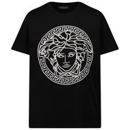 Afbeelding van Versace 1000239 1A00290 kinder t-shirt zwart