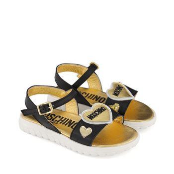 Moschino 63602 kindersandalen zwart Afbeelding van Moschino 63602 kindersandalen zwart
