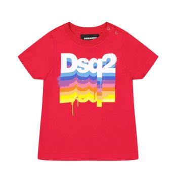 Dsquared2 DQ1295 baby t-shirt rood Afbeelding van Dsquared2 DQ1295 baby t-shirt rood
