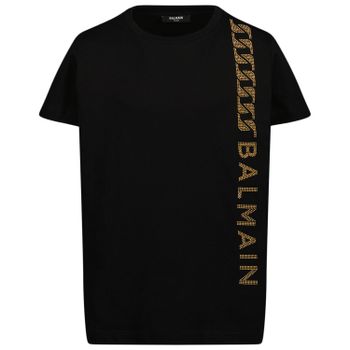 Balmain 6R8B21 kinder t-shirt zwart Afbeelding van Balmain 6R8B21 kinder t-shirt zwart