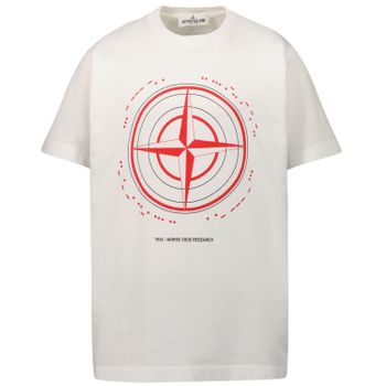 Stone Island 21053 kinder t-shirt wit Afbeelding van Stone Island 21053 kinder t-shirt wit
