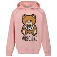Picture of Moschino HUF05Q kids sweater light pink
