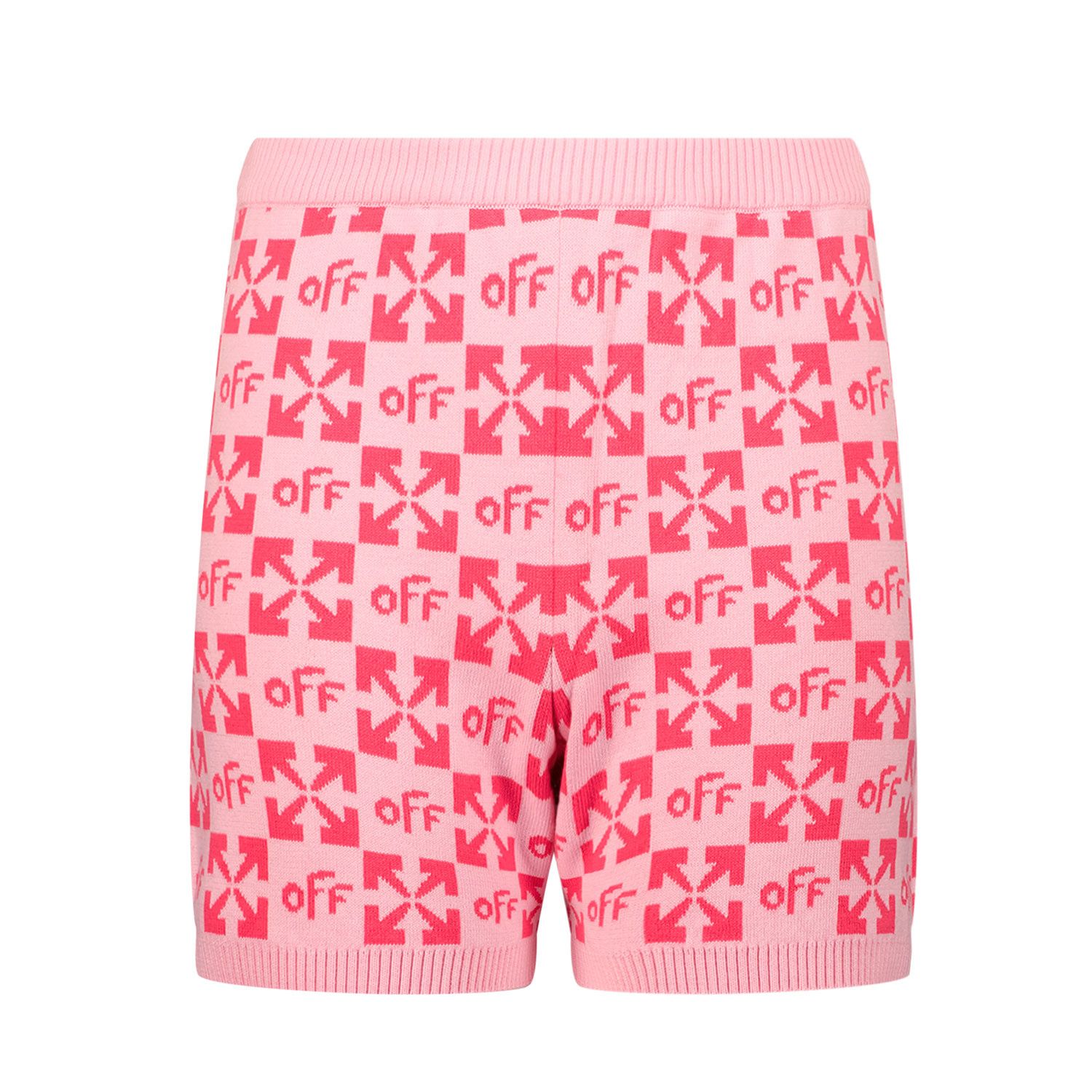 Picture of Off-White OGHM001S22KNI002 kids shorts fuchsia