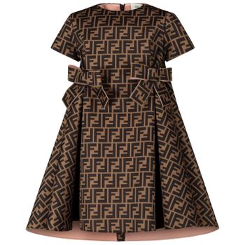 Fendi JFB312 kinderjurk bruin Afbeelding van Fendi JFB312 kinderjurk bruin