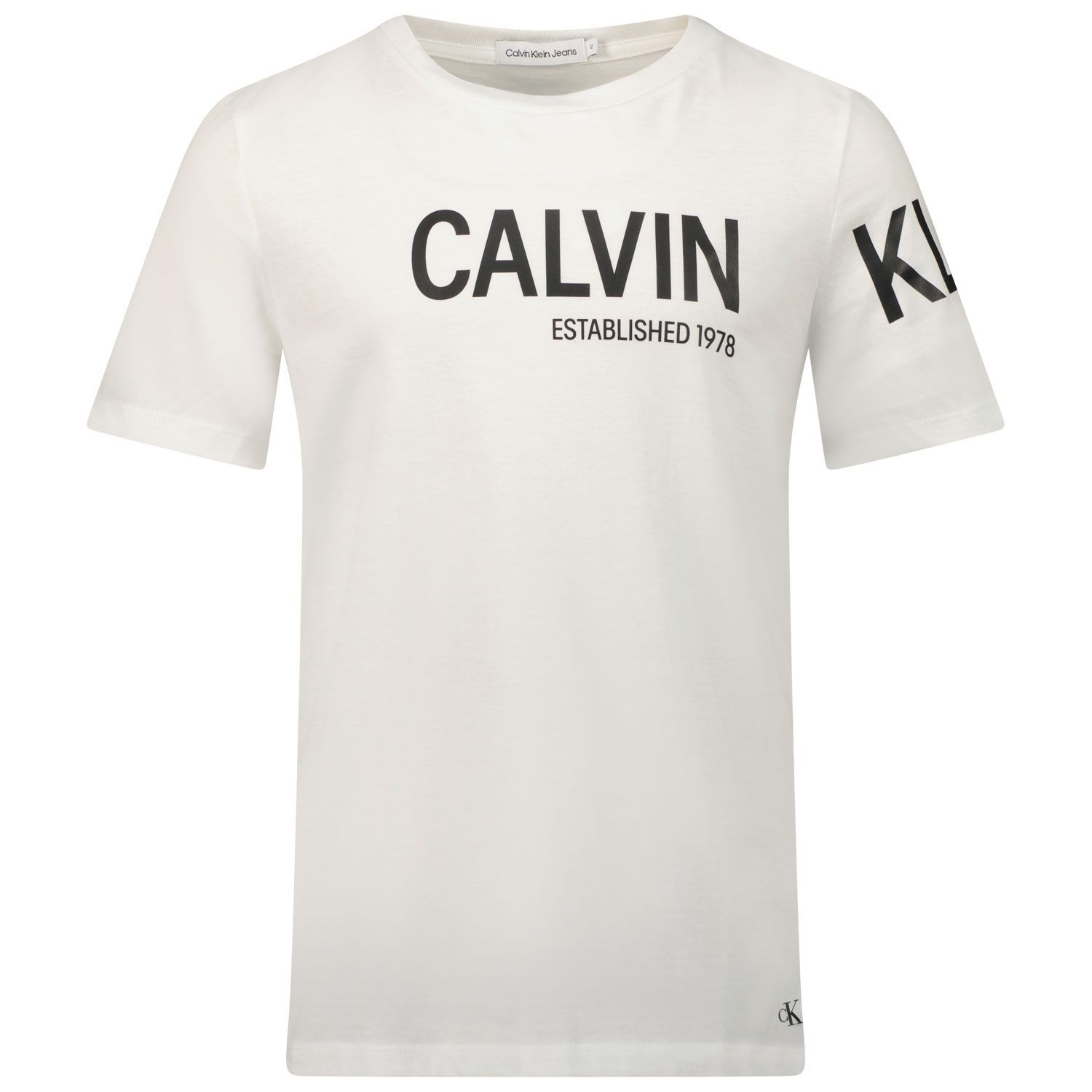 Picture of Calvin Klein IB0IB01107 kids t-shirt white