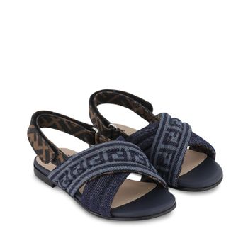 Fendi JFR324 AEGU kindersandalen jeans Afbeelding van Fendi JFR324 AEGU kindersandalen jeans