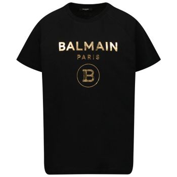 Balmain 6O8101 kinder t-shirt zwart Afbeelding van Balmain 6O8101 kinder t-shirt zwart