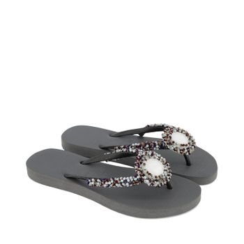 UZURII PRECIOUS DELUXE dames slippers wit/grijs Afbeelding van UZURII PRECIOUS DELUXE dames slippers wit/grijs