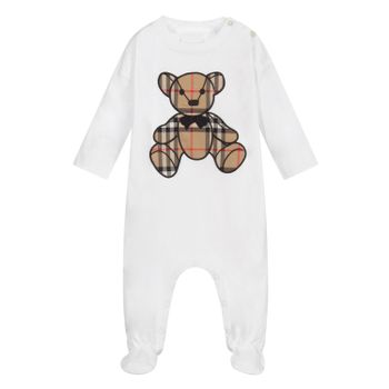 Burberry 8032780 Babystrampelanzug Weiß Bild von Burberry 8032780 Babystrampelanzug Weiß