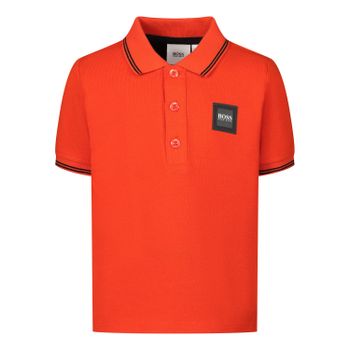 Boss J05771 baby polo rood Afbeelding van Boss J05771 baby polo rood