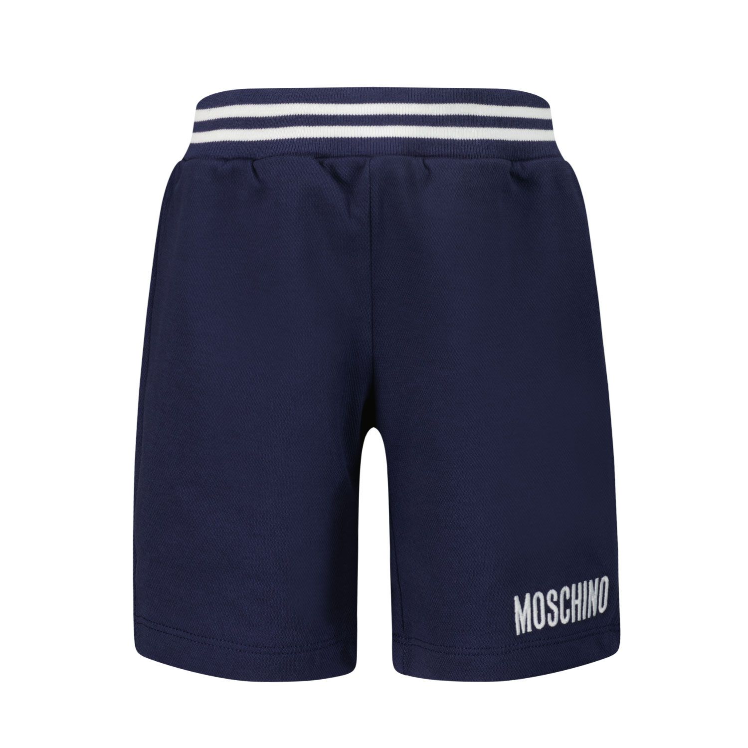 Picture of Moschino MMQ00C baby shorts navy
