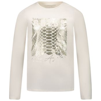 Guess J0BI11/J1311 kinder t-shirt off white Afbeelding van Guess J0BI11/J1311 kinder t-shirt off white