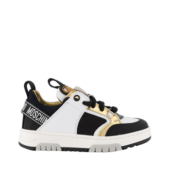 Moschino 71811 kindersneakers zwart/goud Afbeelding van Moschino 71811 kindersneakers zwart/goud