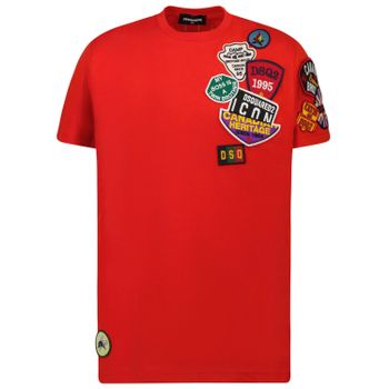 Dsquared2 DQ0332 kinder t-shirt rood Afbeelding van Dsquared2 DQ0332 kinder t-shirt rood