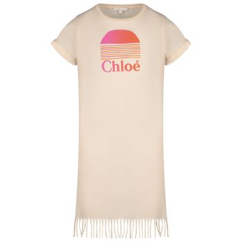 Chloé C12779 kinderjurk zalm Afbeelding van Chloé C12779 kinderjurk zalm