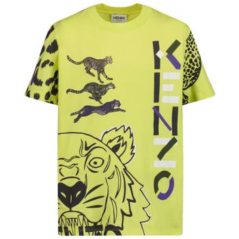 Kenzo K25657 kinder t-shirt fluor geel Afbeelding van Kenzo K25657 kinder t-shirt fluor geel