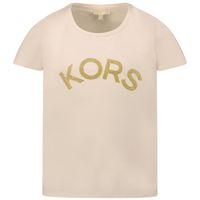Picture of Michael Kors R15120 kids t-shirt light pink