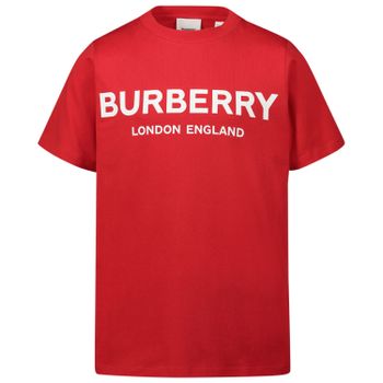 Burberry 8011169 kinder t-shirt rood Afbeelding van Burberry 8011169 kinder t-shirt rood