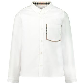 Burberry 8011567 kinder overhemd wit Afbeelding van Burberry 8011567 kinder overhemd wit