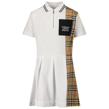 Burberry 8042635 kinderjurk wit Afbeelding van Burberry 8042635 kinderjurk wit