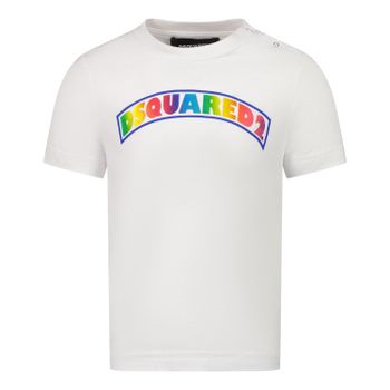 Dsquared2 DQ0146 baby t-shirt wit Afbeelding van Dsquared2 DQ0146 baby t-shirt wit