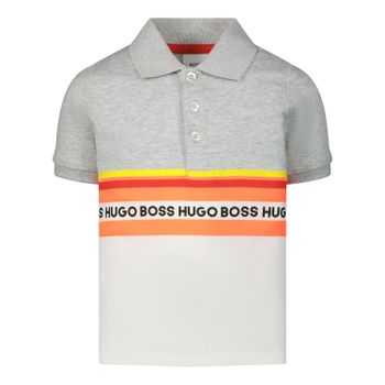 Boss J05773 baby polo licht grijs/wit Afbeelding van Boss J05773 baby polo licht grijs/wit