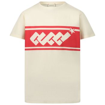 Gucci 547559 XJB4Y kinder t-shirt rood/wit Afbeelding van Gucci 547559 XJB4Y kinder t-shirt rood/wit
