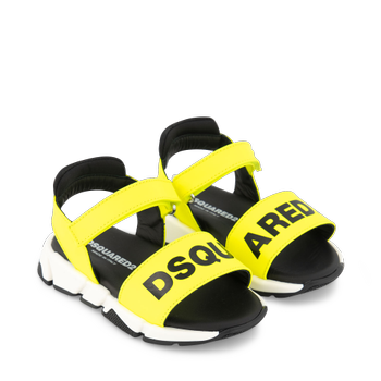 Dsquared2 70701 kindersandalen fluor geel Afbeelding van Dsquared2 70701 kindersandalen fluor geel