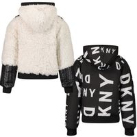 Picture of DKNY D36648 kids jacket white