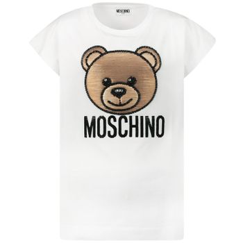 Moschino HAM02V kinder t-shirt wit Afbeelding van Moschino HAM02V kinder t-shirt wit