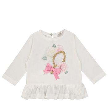 MonnaLisa 390606 baby tuniekje off white Afbeelding van MonnaLisa 390606 baby tuniekje off white