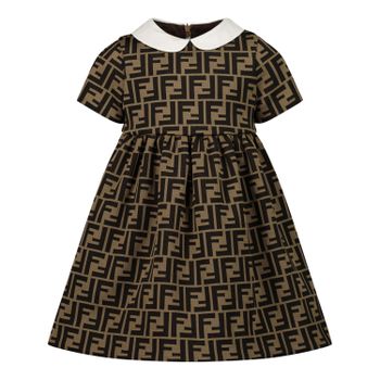 Fendi BFB340 A6A6 babyjurkje bruin Afbeelding van Fendi BFB340 A6A6 babyjurkje bruin