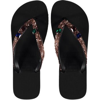 UZURII DISCO COPPER dames slippers zwart Afbeelding van UZURII DISCO COPPER dames slippers zwart