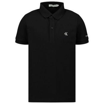 Calvin Klein IB0IB00733 kinder polo zwart Afbeelding van Calvin Klein IB0IB00733 kinder polo zwart