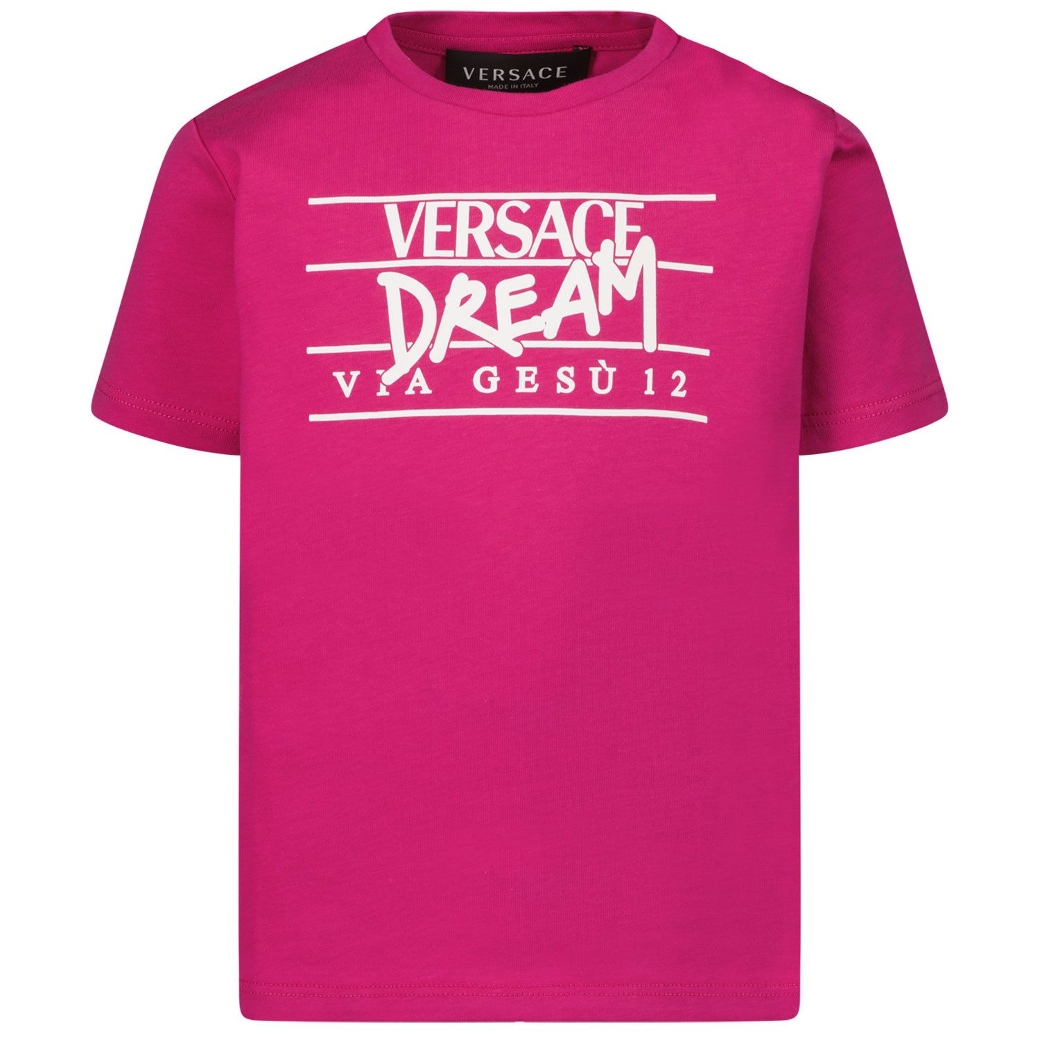Afbeelding van Versace 1000239 1A03627 kinder t-shirt donker roze