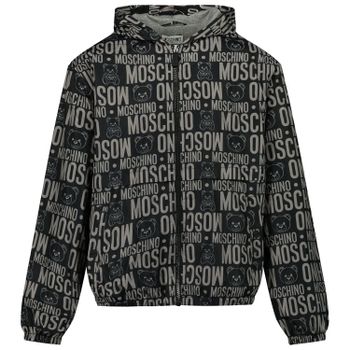 Moschino HUS02N kinderjas zwart Afbeelding van Moschino HUS02N kinderjas zwart