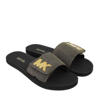 Michael Kors 40T8MKFA3D001 dames slippers zwart Afbeelding van Michael Kors 40T8MKFA3D001 dames slippers zwart