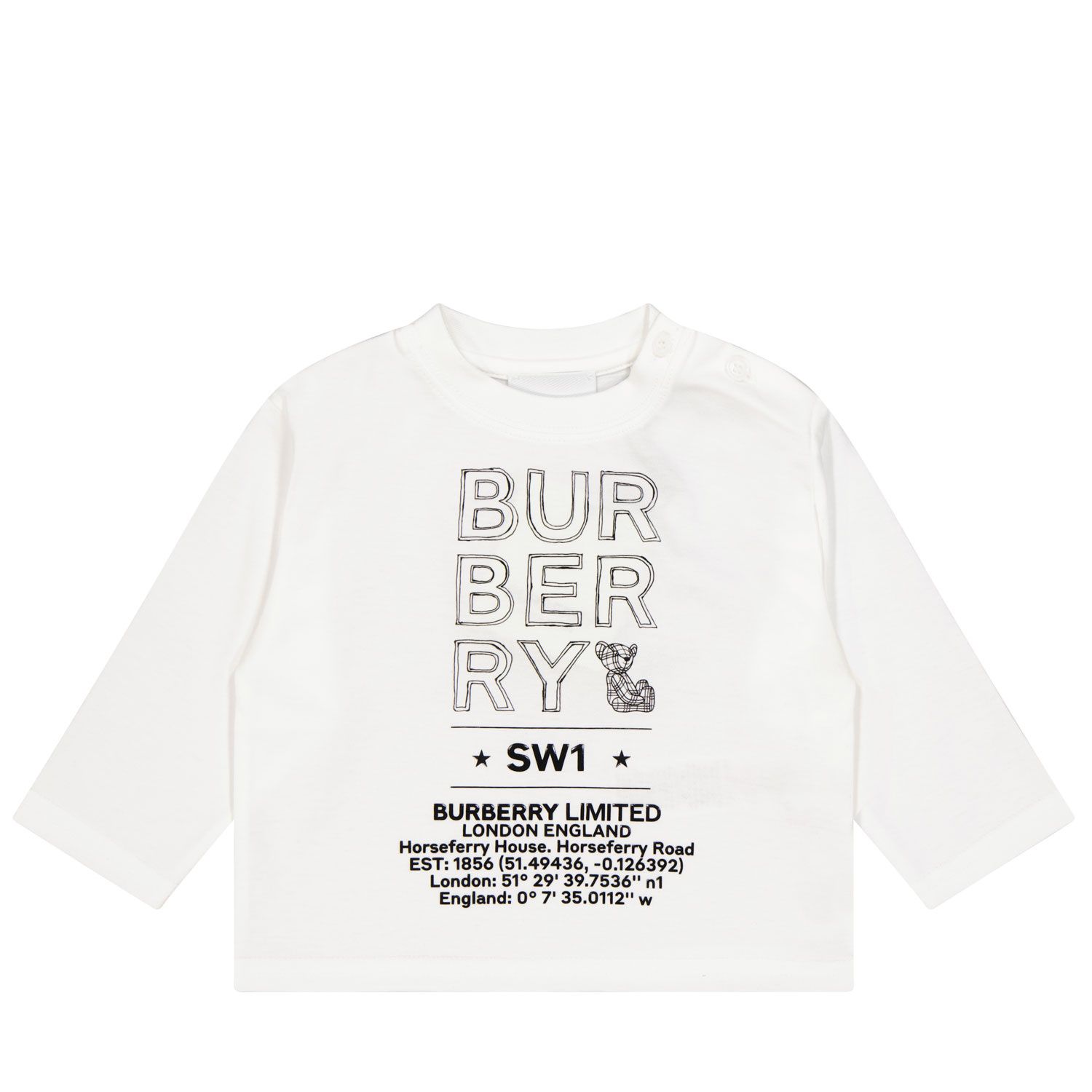 Picture of Burberry 8053795 baby shirt white