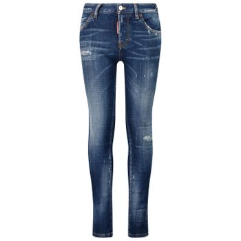 Dsquared6 DQ0239 D009R kinder jeans blauw Afbeelding van Dsquared6 DQ0239 D009R kinder jeans blauw